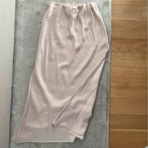 ASOS Light Pink Silk-like Midi Skirt